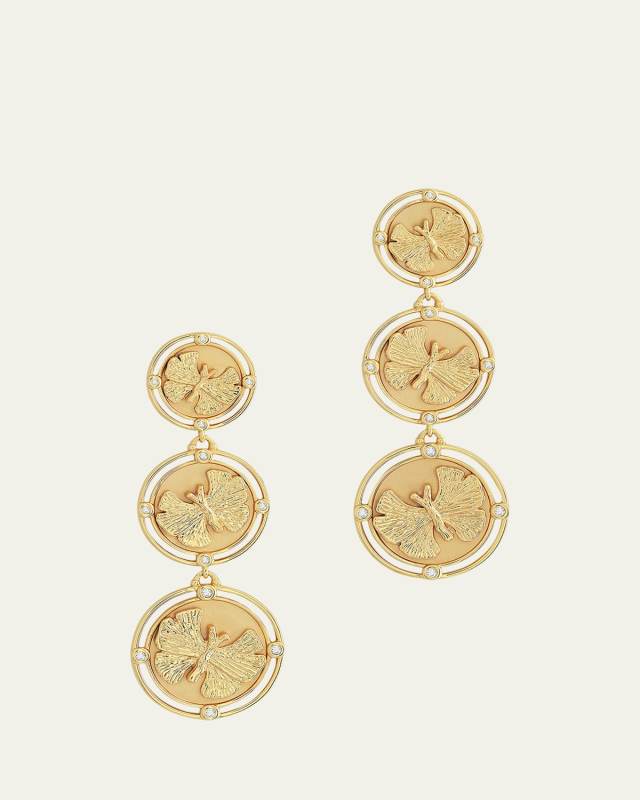 Butterfly Coin Drop Earrings